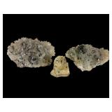 Three Quartz Crystal Mineral Specims