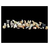 Large Grouping of Carved Stone Figurines