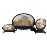 Three Chinese Corkwood Dioramas