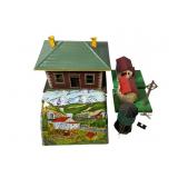 Tin Lithographed Train Buildings Lot