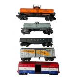 5 Lionel O Gauge Train Cars