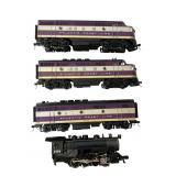 Four Atlantic Coast Line Model Trains