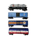 Lionel Train Lot: 4 Rail Cars, 10" x 3.5"