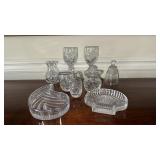 Nine Waterford Cut Crystal Tableware Items