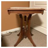 Victorian Eastlake Parlor Table with Marble