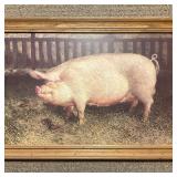Framed Art Print "Portrait of Pig" by Wyeth