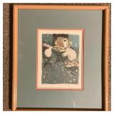 Color Lithograph The Violinist Signed LE