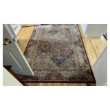 Machine Made Multicolor Area Rug, 5.5