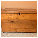19th/Early 20th C. Pine Blanket Chest