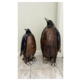 Pair Hollow Resin Penguin Figures