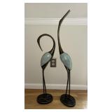 Brass Heron Sculptures, 36 Inches