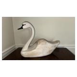 Large Carved Wood Canada Swan Figure