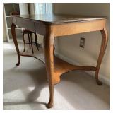 Antique Larkin & Co Tiger Oak Library Table
