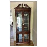 Mahogany Chippendale Style Lighted Curio