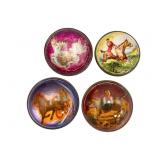 Four Victorian Bridle Rosettes