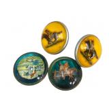 Four Victorian H.A. Chapman Bridle Rosettes