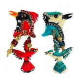 Lunch at the Ritz Cardinal & Blue Jay Earrings