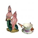 Franz Porcelain Butterfly Cup and Stangl Bird