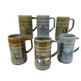 6 Wade Irish Porcelain Beer Steins