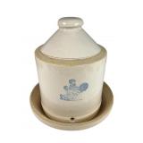 Stoneware Chicken Waterer, 10 Inches Tall