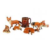 Sylvac Fox Figurines and Mug Collection