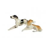 Lomonosov Borzoi & English Pointer Figurines