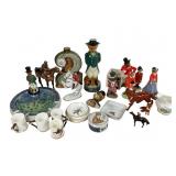 Jim Beam Decanters and Mixed Fox Figurines