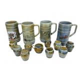 Vintage Irish Wade Porcelain Mugs Set of 4