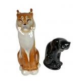 Lomonosov Porcelain Lynx and Black Panther
