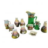 Royal Bayreuth Bavarian Fox Hunt Pitcher