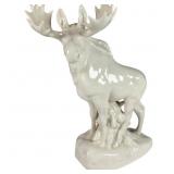 Russian Porcelain Moose Figurine 13.25"