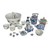 Royal Albert Centerpiece, Blue & White Porcel
