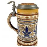 Rare German Mettlach Beer Stein 1155, 1/2L