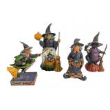 Four Jim Shore & Carvers Choice Halloween Figures
