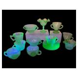 Uranium Glass Coffee Set Assortment