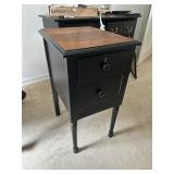 Painted Mahogany Two Drawer Stand