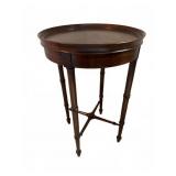 Heckman Mahogany Pie Crust Top Table