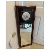 Framed Beveled Mirror with Fox Hunt Scene