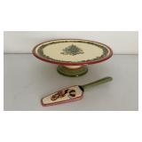 Christopher Radko Cake Stand and Server, Tree