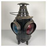 Dressel Antique Four-Way Railroad Switch Lamp