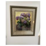 Large Framed Floral Print by J. Ripell