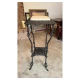 Cast Iron and Marble Plant Stand, 131" Tall