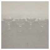 4 Waterford 5" Champagne Glasses