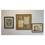 Decorative Art Grouping with Framed Prints
