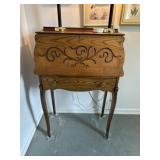 Antique Oak Drop Front Desk 39.5"H x 27" x 13