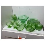 Green Depression Glassware