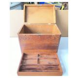 Solid Wooden Tool Box with Key