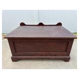 Wooden Storage Box with Hinged Lid