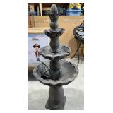 Two Piece Composition Garden Fountain w/Pump