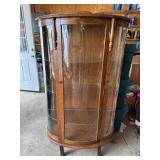 Modern Bowfront Glass Display China Cabinet
